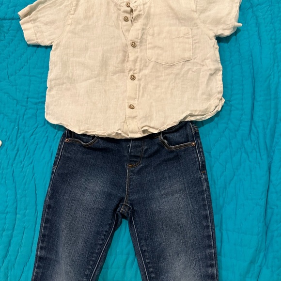 Zara baby jeans outfit. Size 12/ 18. / 2/3 year Mint condition.  Non smoker - Picture 1 of 16
